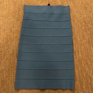 Blue bandage mini skirt